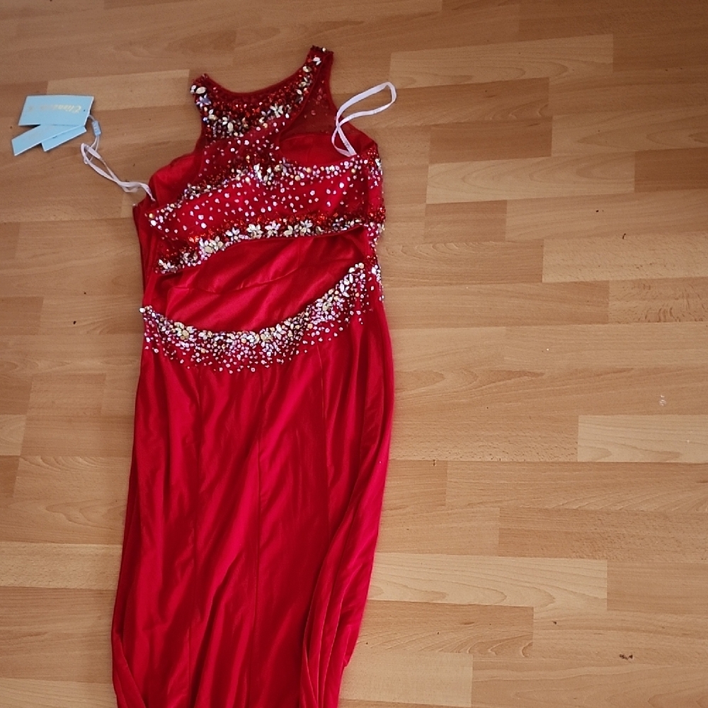 Elegant Red Sequin Gown